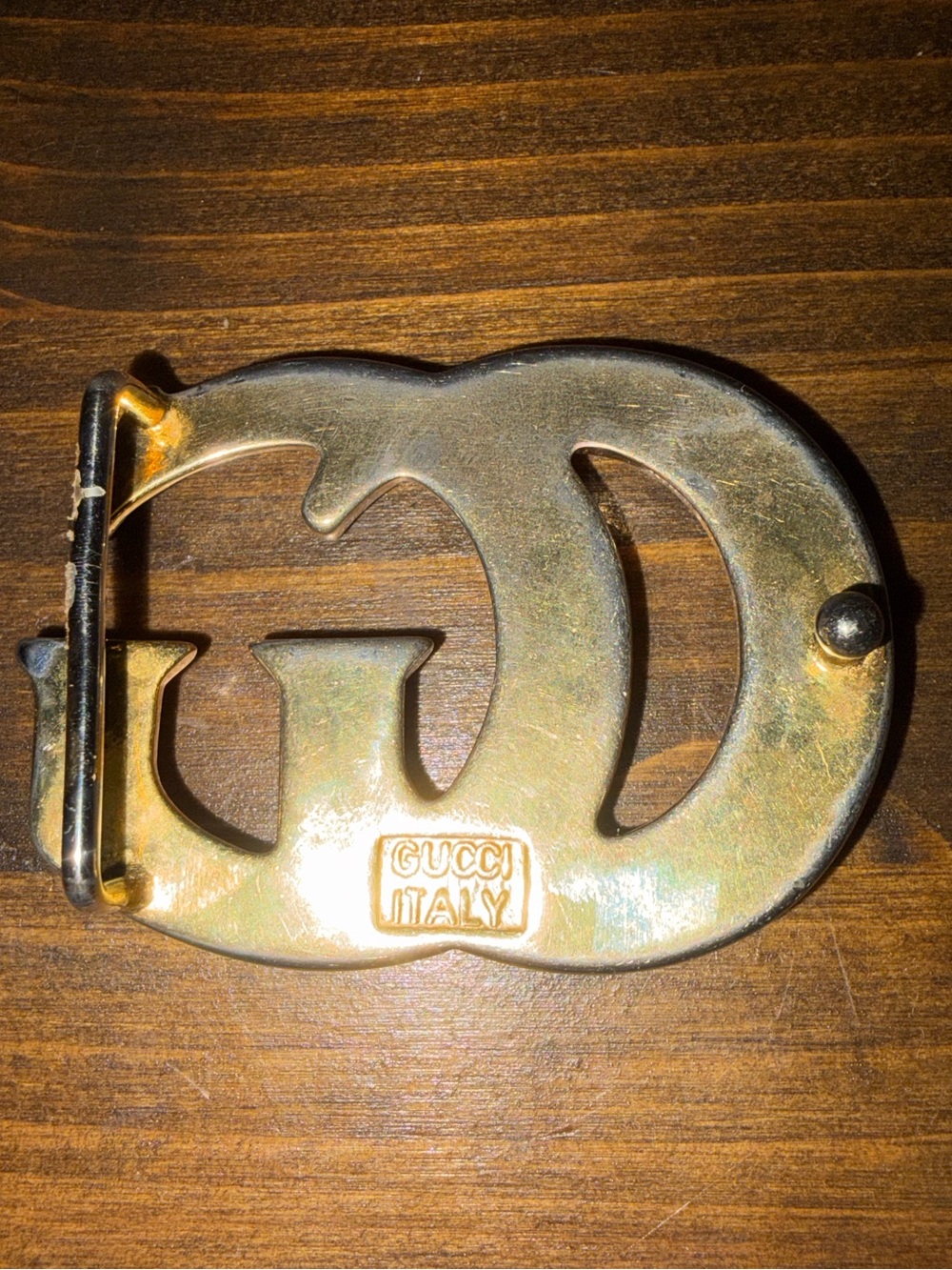 Gucci Vintage Gold Plated Double G Logo Belt Buckle. - Picture 9 of 13